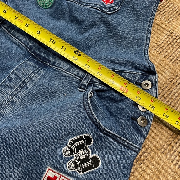 Stranger Things Patches Women's Denim Overalls Baggy - BoxLunch Exclusive - Picture 6 of 9